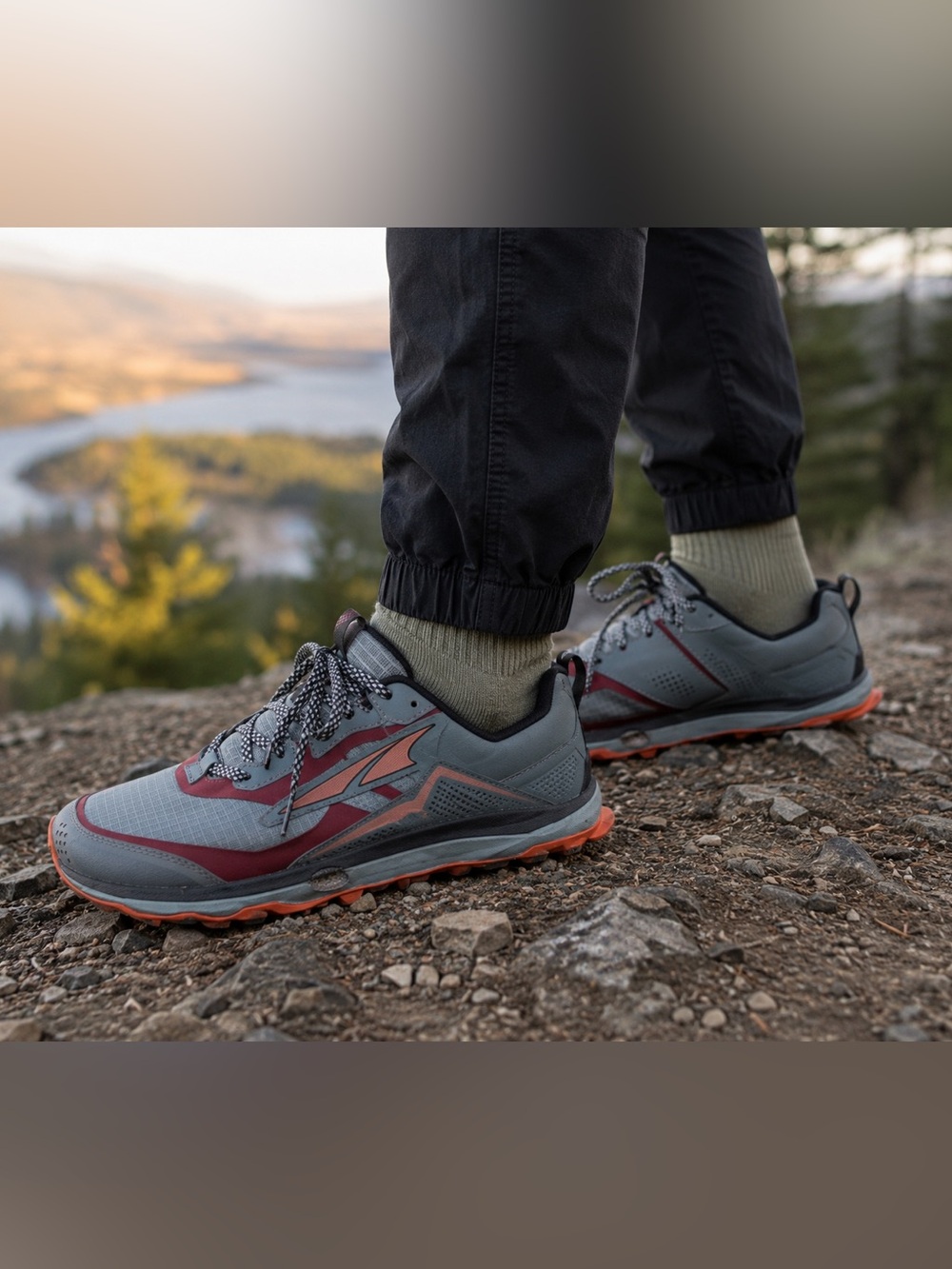 Altra Lone Peak 5 Trail Running Shoes Gray Orange Men’s US 9 Zero Drop